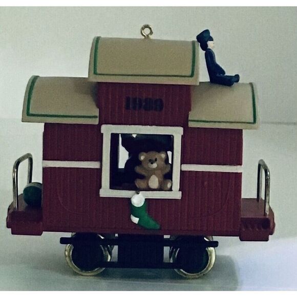 Hallmark Keepsake Ornament CHRISTMAS CABOOSE Vintage Christmas 1989 Train - Picture 4 of 5